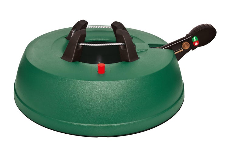 Weihnachtsbaumständer mit Seilzugtechnik und Sicherheitsanzeige