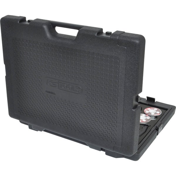 Werkzeugsatz zur Ausbeulung von Fahrzeugen in einem schwarzen Koffer