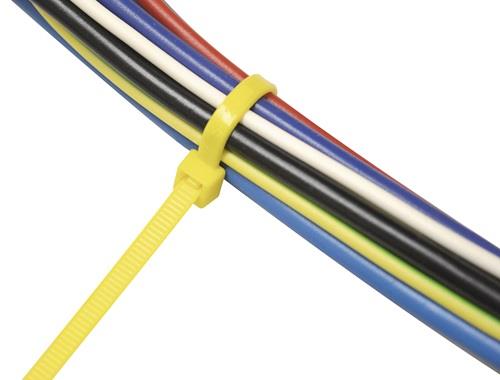 SAPISELCO 100x Kabelbinder Länge 280 mm Breite 4,5 mm gelb - SEL.14.425R