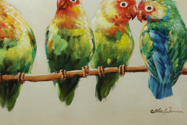 Handgemaltes Gemälde Acrylfarbe 120x60cm Bunt