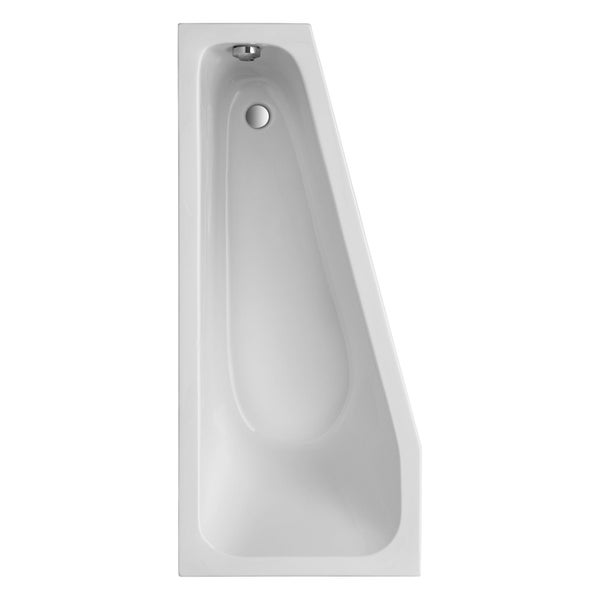 Rechteckige Badewanne mit Ablaufgarnitur