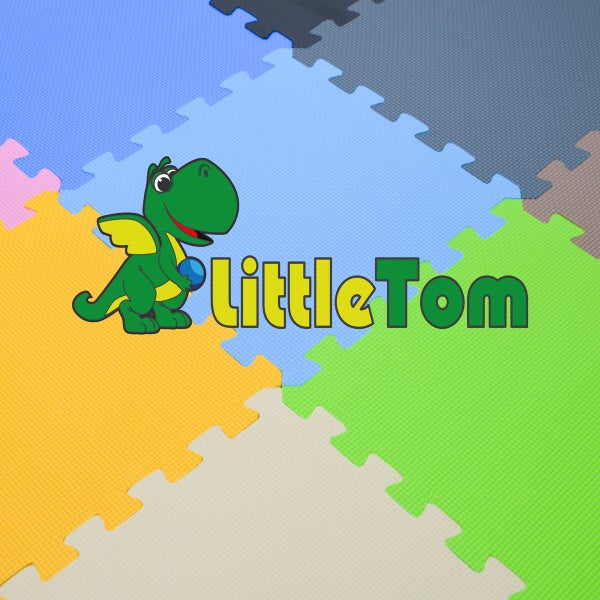 Little Tom Spielmatte mit Drachenmotiv und Logo