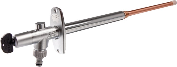 Kemper Frostsichere Außenarmatur mit Steckschlüssel und Schlauchanschluss.