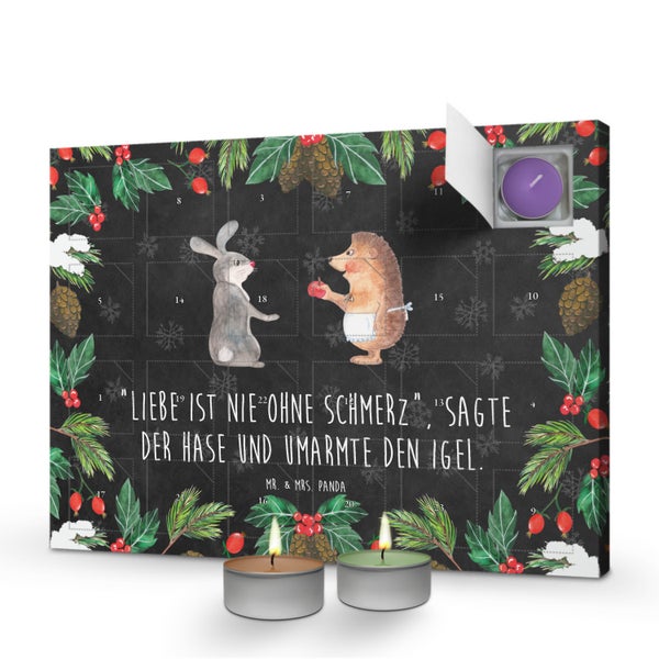 Mr. & Mrs. Panda Duftkerzen Adventskalender Hase Igel - Schwarz