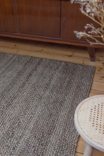 Nachhaltiger Teppich Natur Braun aus Jute Camari Green Looop 200x290 cm
