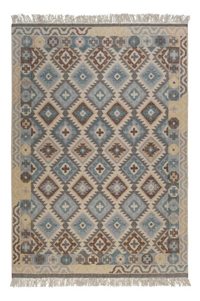 Kelim Teppich Hellblau aus Wolle Migny Green Looop 80x150 cm