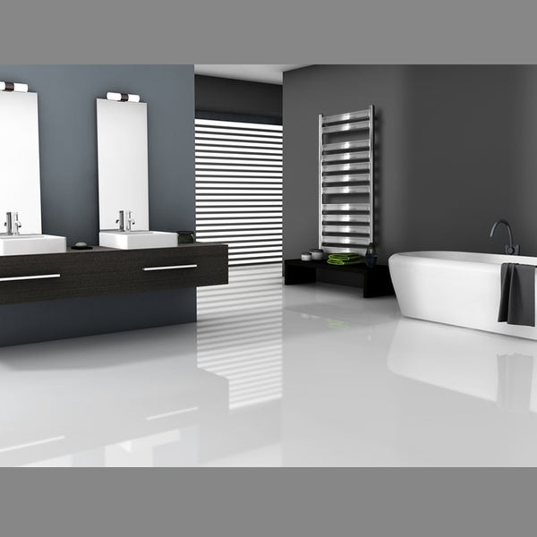 ECD Germany Design Badheizkörper Tharr Elektrisch 500 x 950 mm Chrom mit Heizstab 300W Designheizkörper Paneelheizkörper Flachheizkörper Heizkörper Handtuchwärmer Handtuchtrockner Wandheizung Heizung