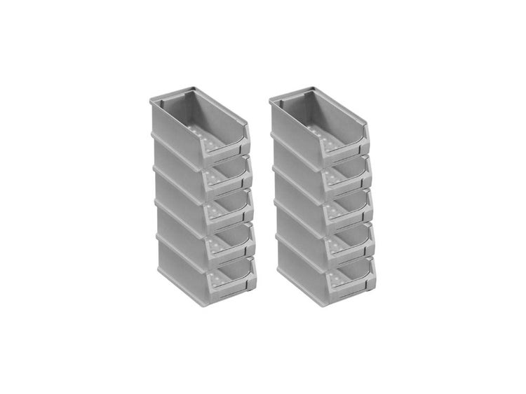 PROREGAL Graue Sichtlagerbox 2.0 HxBxT 7,5 x 10 x 17,5 cm 0,8 Liter Sichtlagerbehälter Sichtlagerkasten Sichtlagerkastensortiment Sortierbehälter