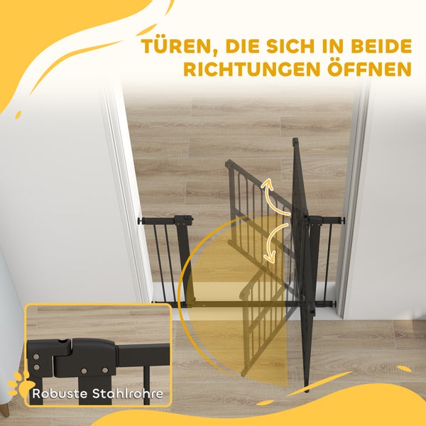 Türschutzgitter aus Stahl, das sich in beide Richtungen öffnen lässt