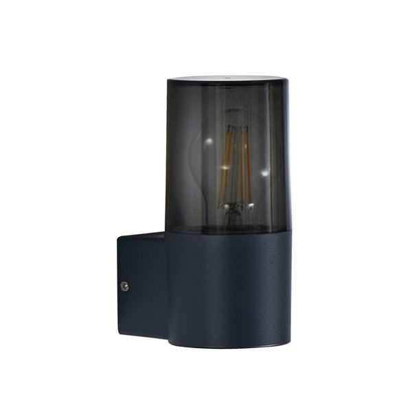 Lindby Wandleuchte außen Heulo (spritzwassergeschützt (Modern) in Schwarz aus Aluminium (1 flammig, E27) - Außenwandleuchten Wandlampe Led Außenlampe Outdoor für Außenwand/Hauswand Haus