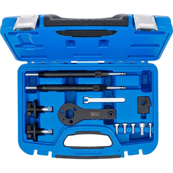 Blauer Werkzeugkoffer von BGS technic mit Tragegriff