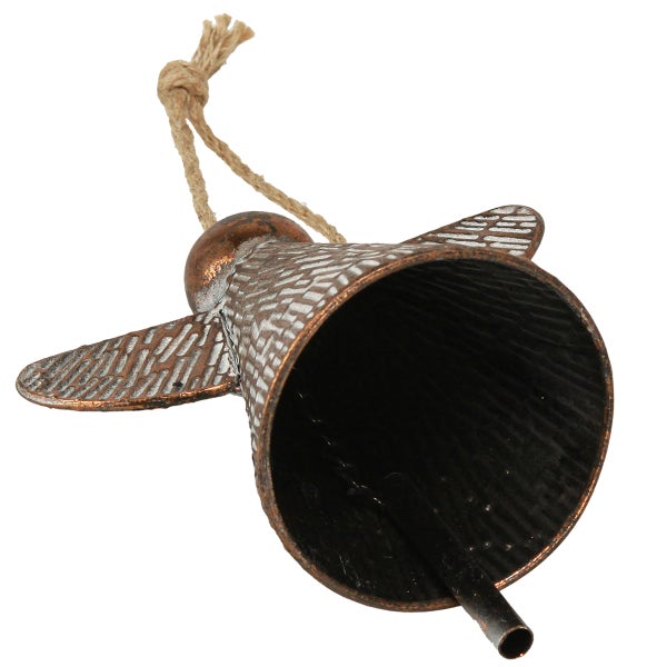 Windspiel aus Metall mit Seilaufhängung