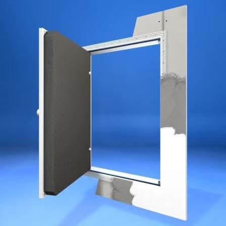 Revisionsklappe für Trockenbau mit Gipskarton und Metallrahmen zur Wand oder Deckenmontage