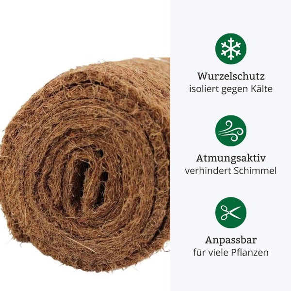 Kokosmatte zum Schutz von Pflanzenwurzeln