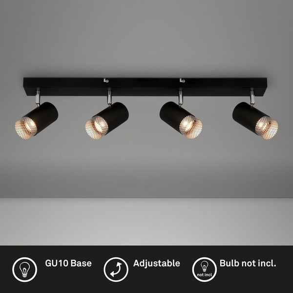 Spotlight, black-chrome matt, excl. 4xGU10/max.9W