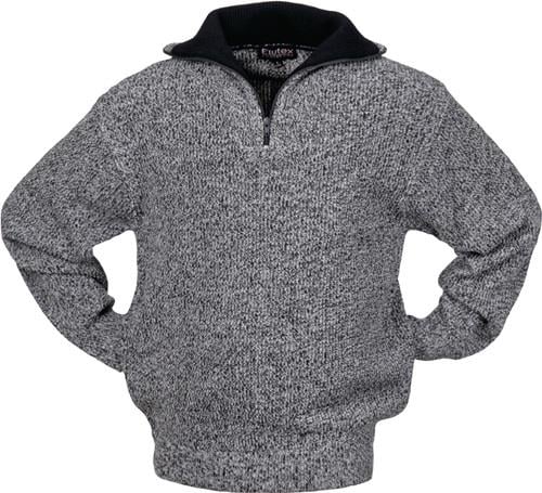 SCHEIBLER Pullover Größe L schwarz / weiß-meliert - 8374