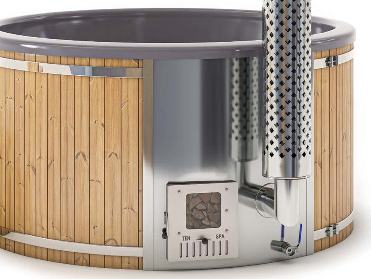 FinnTherm Badefass Stockholm aus Holz 2x2m