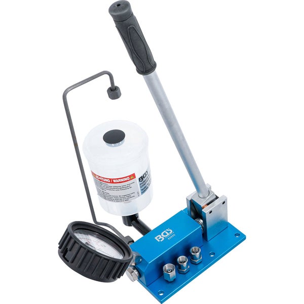 BGS Prüfgerät für Dieseleinspritzdüsen mit Manometer, Pumpe und Behälter