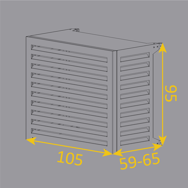 Klimaanlagenabdeckung - Blade - Weiß - Größe L (B 105cm - H 95cm - T 59cm) - Box Air Klima