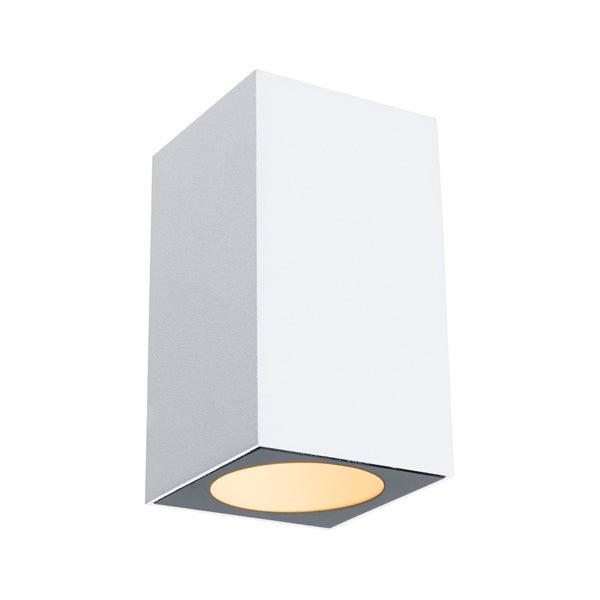 LED Wandleuchte Flame insektenfreundlich IP44 eckig 58x103mm 2200K 4W 265lm 230V 75° Weiß Metall