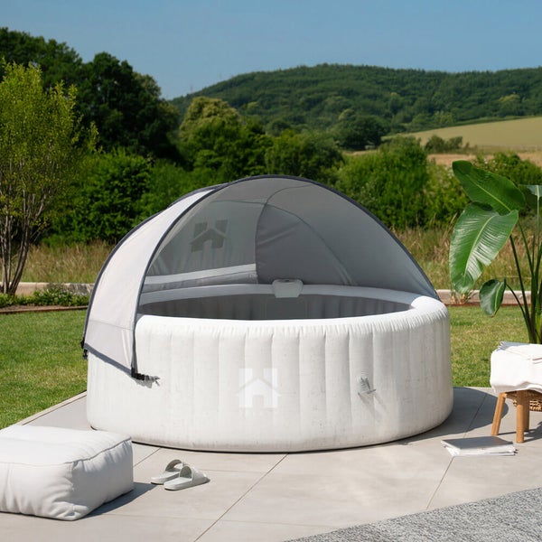 Home Deluxe - Outdoor Whirlpool Sonnendach AQUASUN - für SPLASH und Drop -125 x 185 x 140 cm, Farbe: Grau