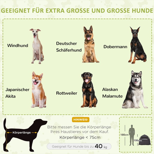 PawHut Haustierzelt, Hundezelt, Katzenhaus im Freien, Hundehaus mit Meshfenster, Hunde Tipi Zelt mit Tragetasche, Sonnendach für Hinterhof, Wohnzimmer, Dunkelgrau