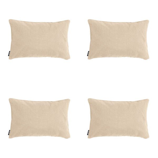 Dekokissen Beige Canvas Eco+ - Ca. 30x50 cm - 4er-Set