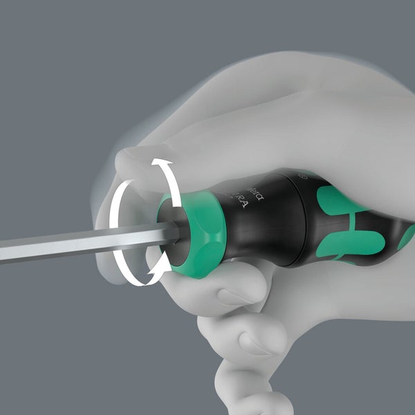 Wera Schraubendreher mit Drehkappe in der Hand