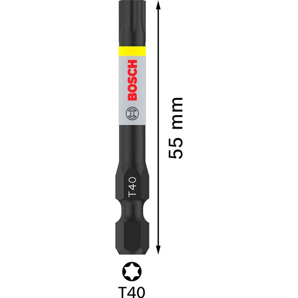 Bosch Schrauberbit Torx T40, 55 Millimeter