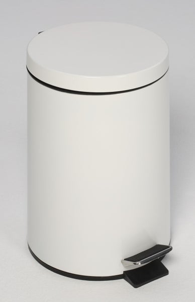 PROREGAL Robuster Tretabfallsammler Mit Fußpedal Inneneimer Mit Griff 20 Liter HxBxT 45 x 29 x 29 cm Verzinkter Stahl Weiß