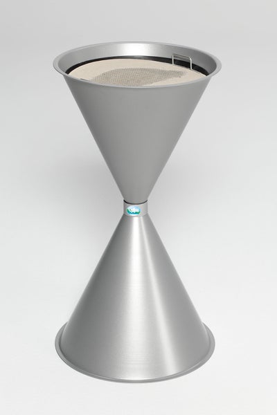 PROREGAL Klassischer Standascher Für Innen Außenbereich HxBxT 73 x 40 x 40 cm Stahlblech Silber