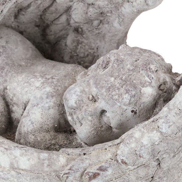 Steinfigur Engel schlafend für den Garten oder als Grabschmuck