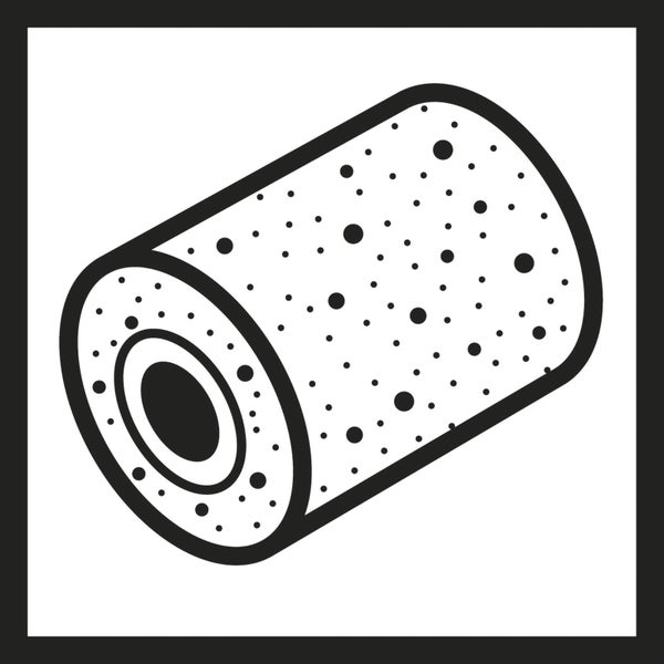Bosch Vliesschleifwalze für Satinierer 19 mm grob 100 mm - 2608000607