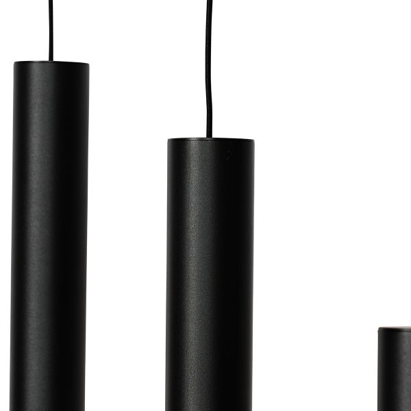 Design-Hängelampe schwarz oval 7-flammig - Tuba
