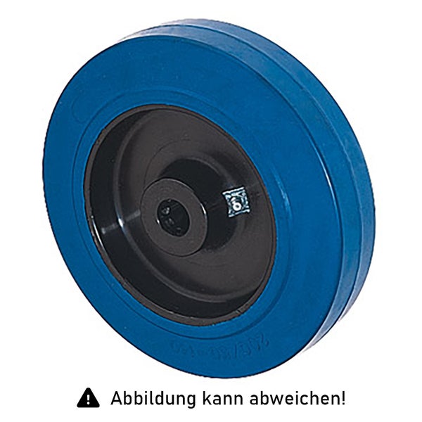 Rollcart Vollgummi-Rolle Ø200x50mm in blau 300kg Tragkraft