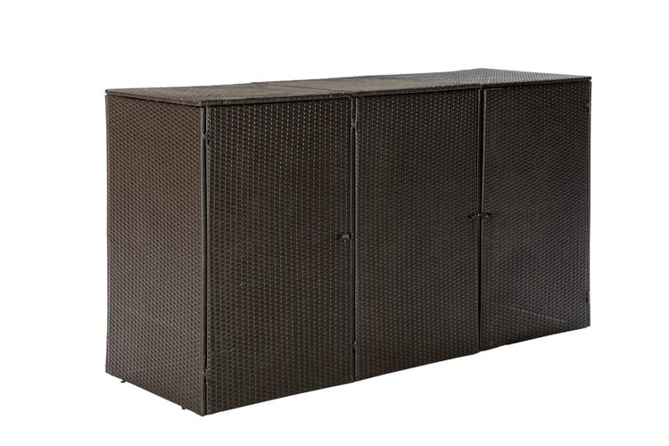 Mülltonnenabdeckung 3er, 240 Liter, braun
