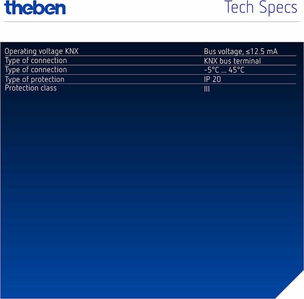 Theben 4969234 iON 104 KNX Tastsensor mit 4 Tasten und 4 Status-LEDs und integriertem Temperatursensor I Schalten, Dimmen, Jalousie, Wertgeber, Farbsteuerung etc.