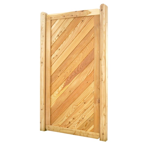 Holzzaun-Element mit diagonalen Brettern