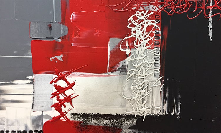 Das Wohnzimmerbild -Inception- 210x60x2 cm handgemaltes Unikat