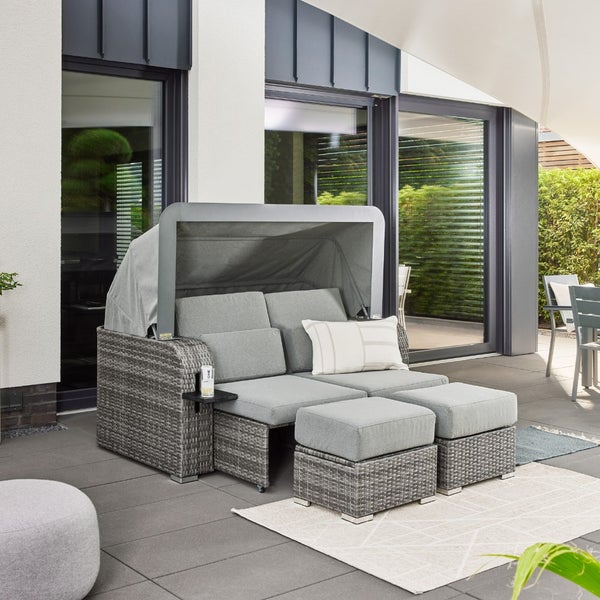 Home Deluxe - Regenabdeckung für Strandkorb - HOLBY I Gartenliege Louneginsel Volllieger