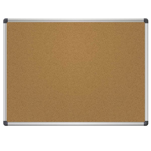 VISCOM Kork-Pinnwand - Korktafel mit Aluminium-Rahmen - 100x150 cm - Pinnwand für Notizen - hochwertiges und natürliches Kork