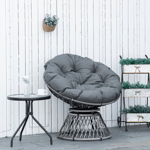 Papasan-Sessel aus Rattan mit Maßen