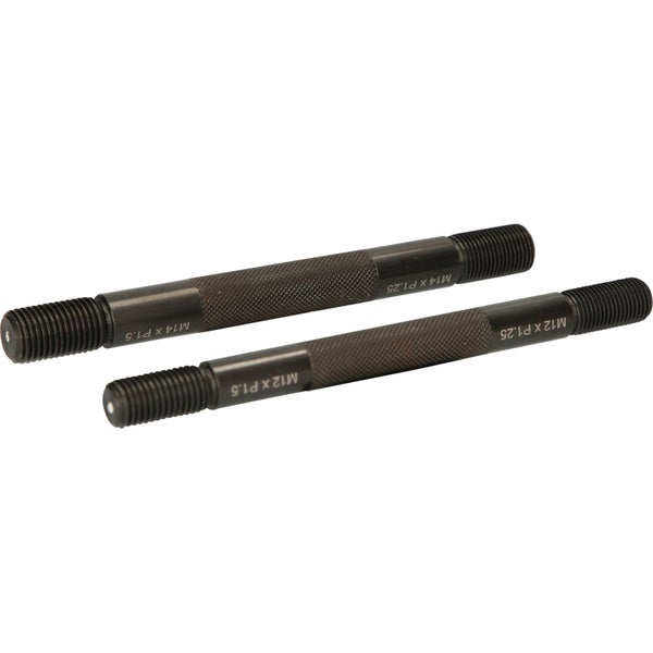 Zwei Gewindebolzen M12 x P1,5 und M14 x P1,25