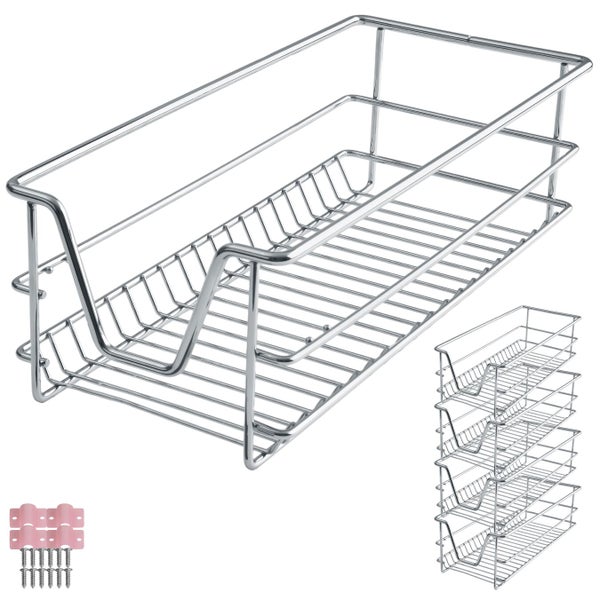 Küchenschrankauszug aus Metall mit Befestigungsmaterial