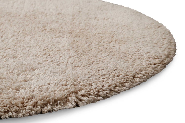 Badteppich Beige Ole WECONhome Basics 90 cm rund