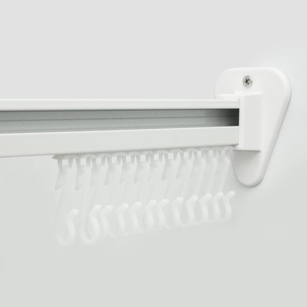 Duschvorhangschiene Weiss L - Form  (90 x 170 cm)