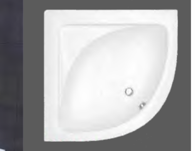 Eck Badewanne Oval 110x110cm Eckbadewannen 110x110 mit Füsse Schürze