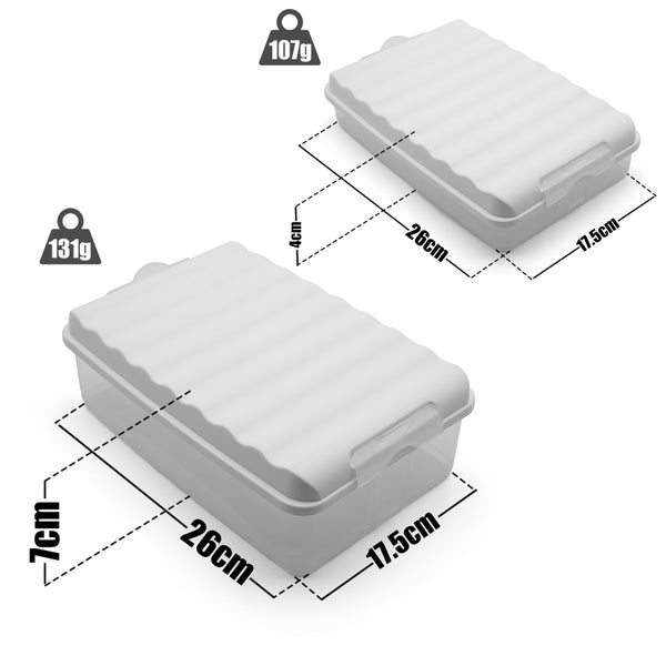 BigDean 5 Stück Aufschnittboxen für Kühlschrank Größe 3x L + 2x XL– Aufbewahrung von Wurst, Käse u.v.m. – stapelbare Aufschnittdosen Made in Germany