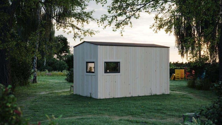 Alpholz Gartenhaus Reyna Gartenhaus aus Holz, Holzhaus mit 63 mm Wandstärke Blockbohlenhaus, Naturbelassen
