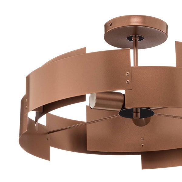 Deckenleuchte mit Lampenschirm aus Metallbändern